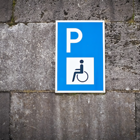 Bord parkeren gehandicapten