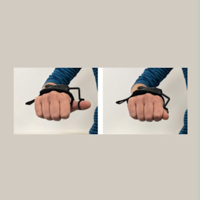 Hand in vuist met grip