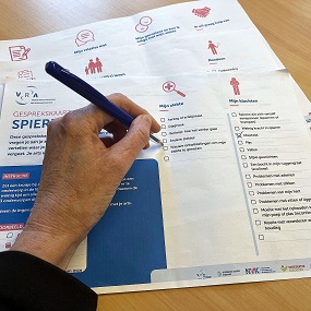 Gesprekskaart ingevuld door persoon