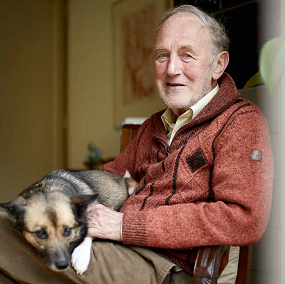 Frans Jennekens met hond