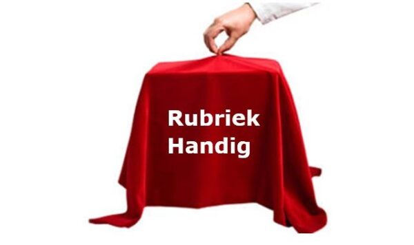 onthulling nieuw hulpmiddel in rubriek handig