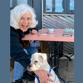 Ingeborg met hond