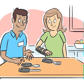 2 personen aan een tafel