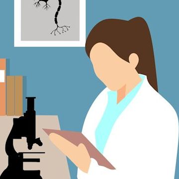 persoon met een microscoop