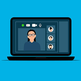 Online presentatie op laptop