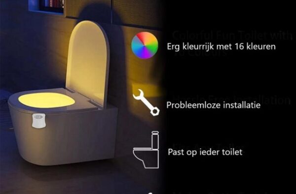 Toiletpotverlichting met bewegingssensor